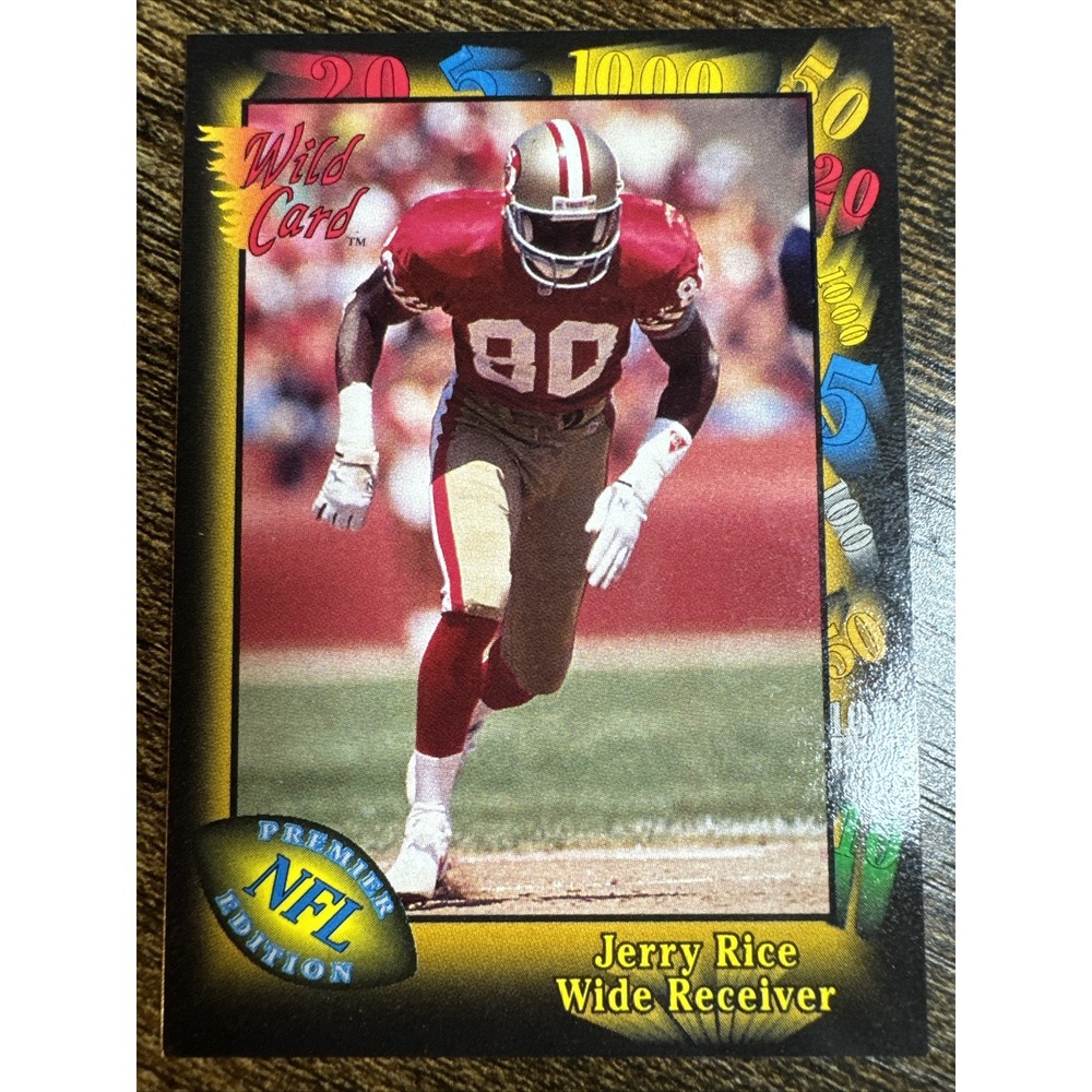1991 Wild Card #73 Jerry Rice San Francisco 49ers Football Card NFL